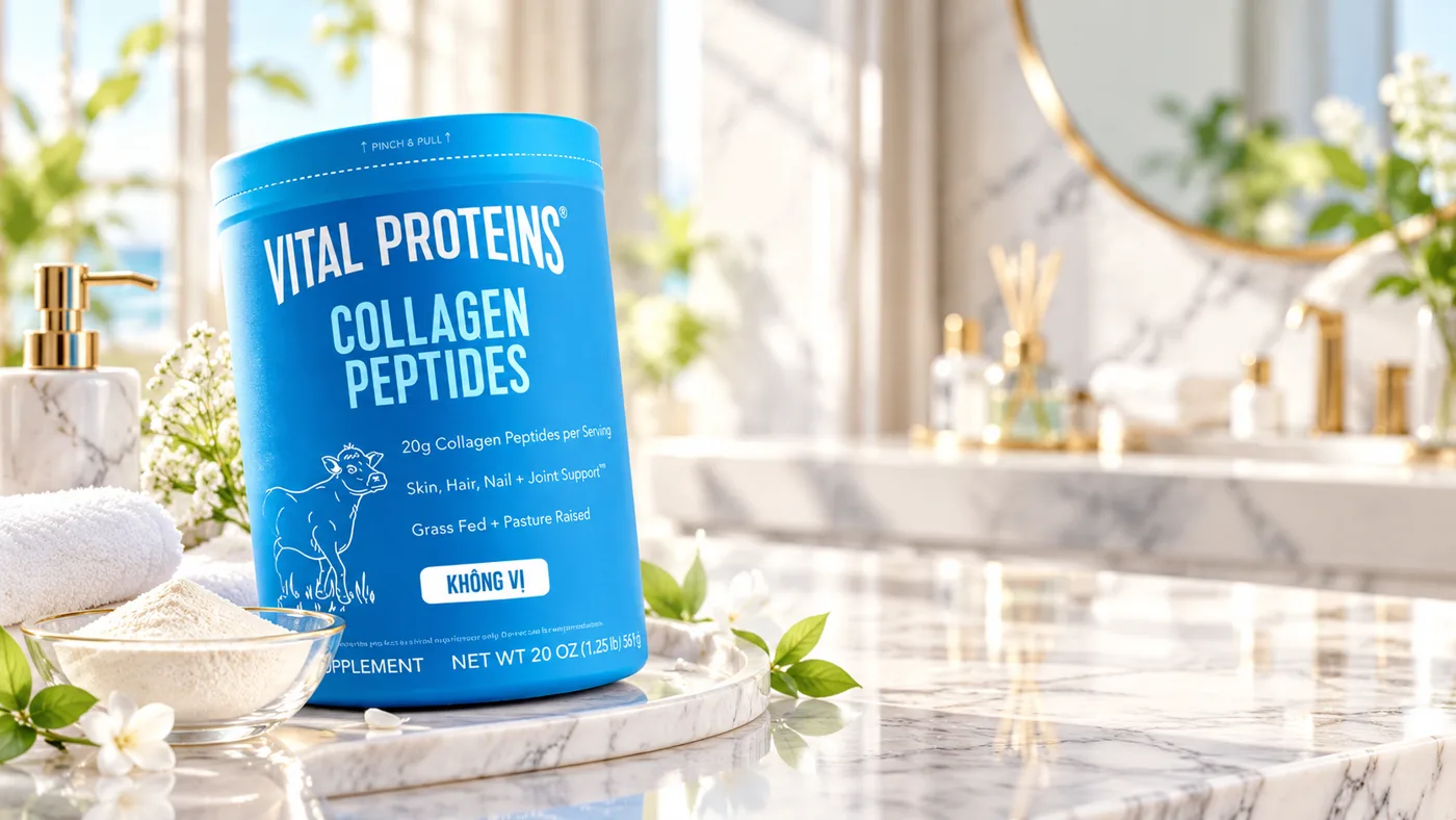 Bột collagen thủy phân Vital Proteins Collagen Peptides - Trải nghiệm thực tế