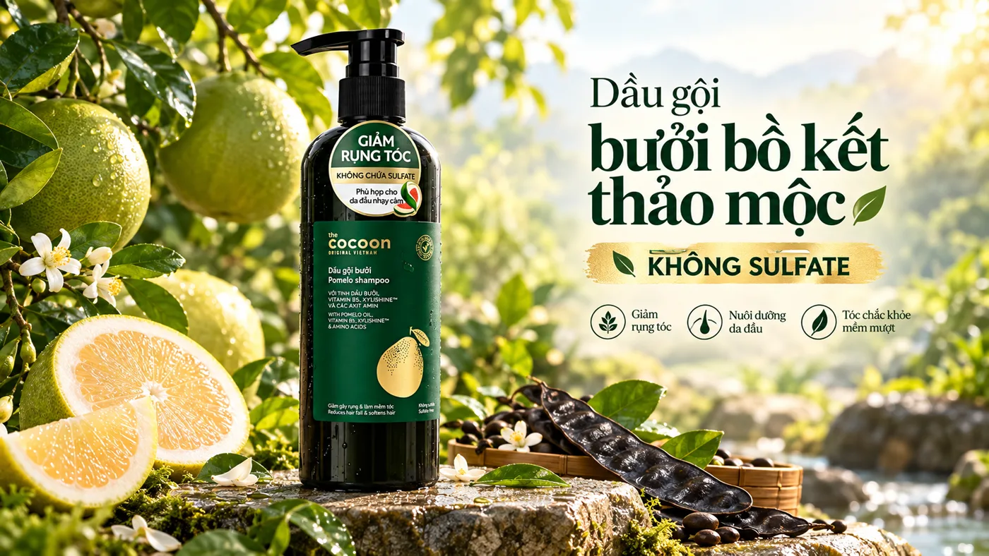 Dầu gội bưởi bồ kết Cocoon không sulfate - Trải nghiệm thực tế