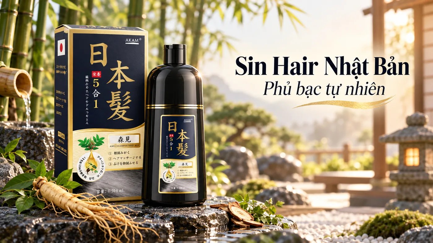 Dầu gội phủ bạc nhân sâm Sin Hair - Trải nghiệm thực tế