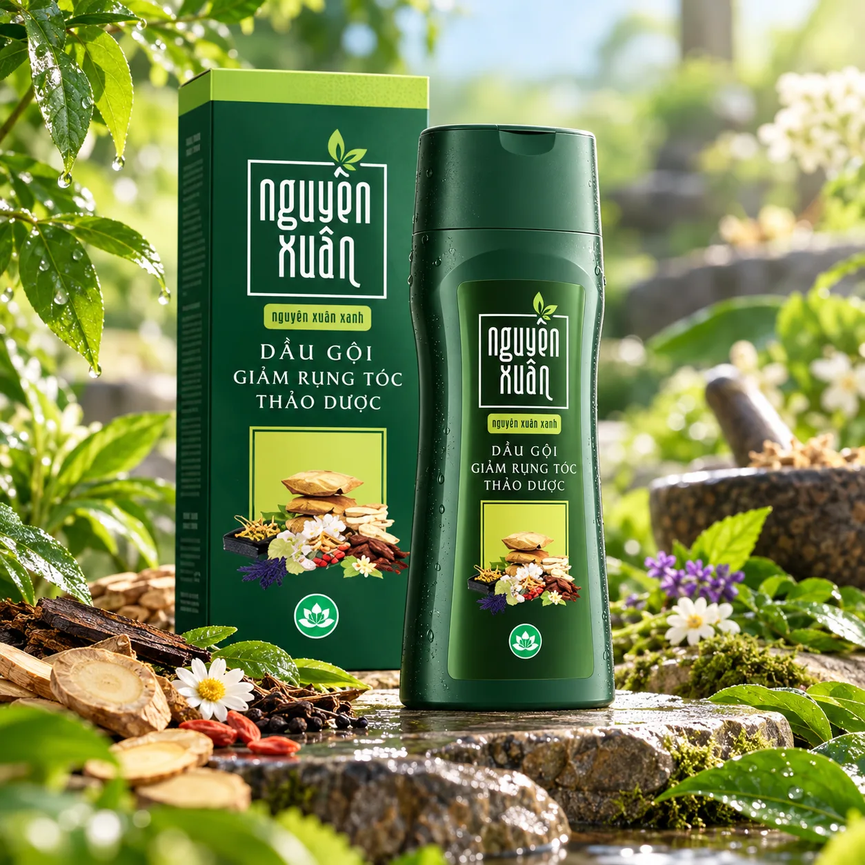 Review Dầu Gội Dược Liệu Nguyên Xuân Xanh: Giảm Rụng Tóc