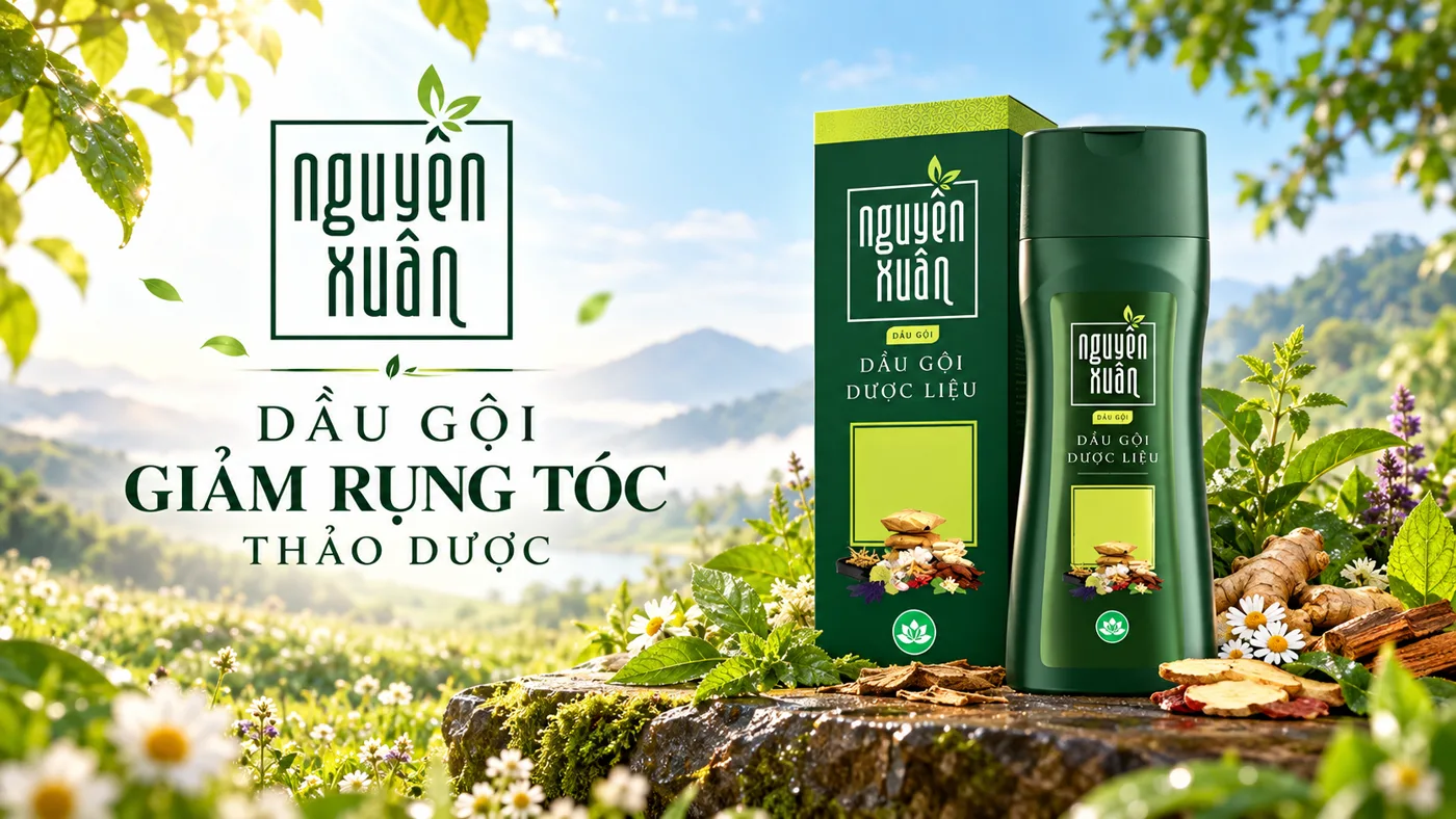 Dầu gội dược liệu Nguyên Xuân xanh - Trải nghiệm thực tế