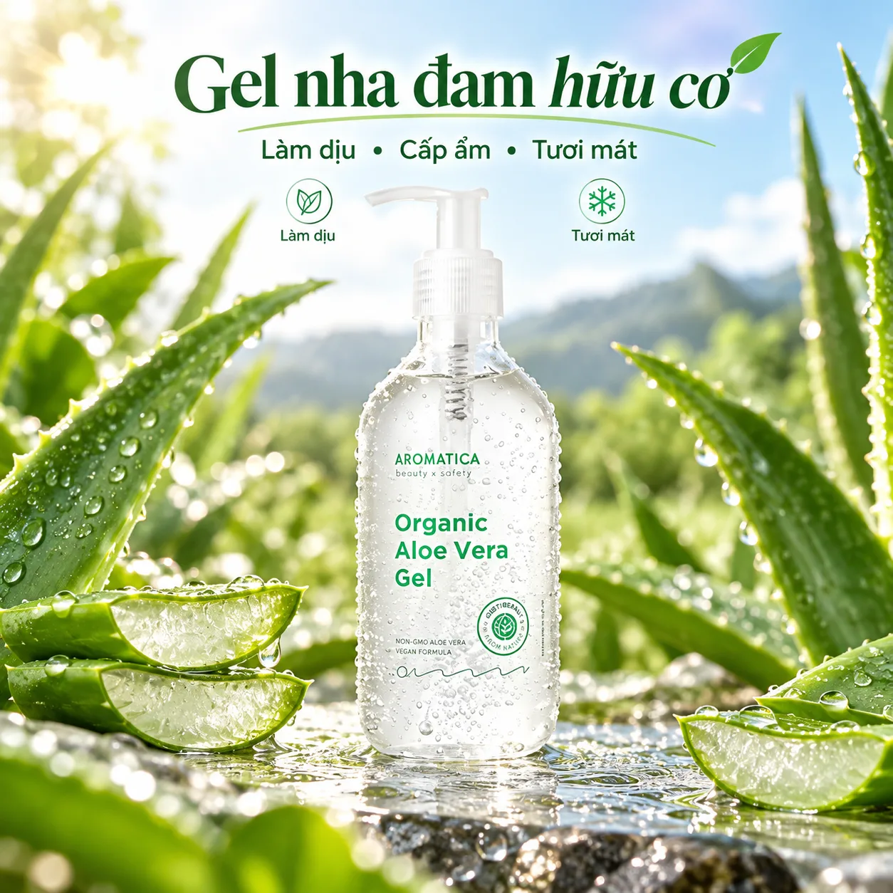 Gel Nha Đam Hữu Cơ Aromatica