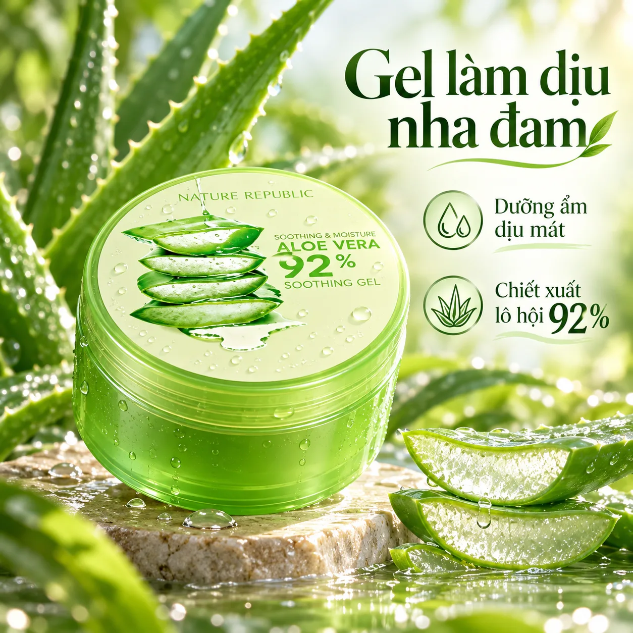 Gel Nha Đam Nature Republic Aloe Vera 92%