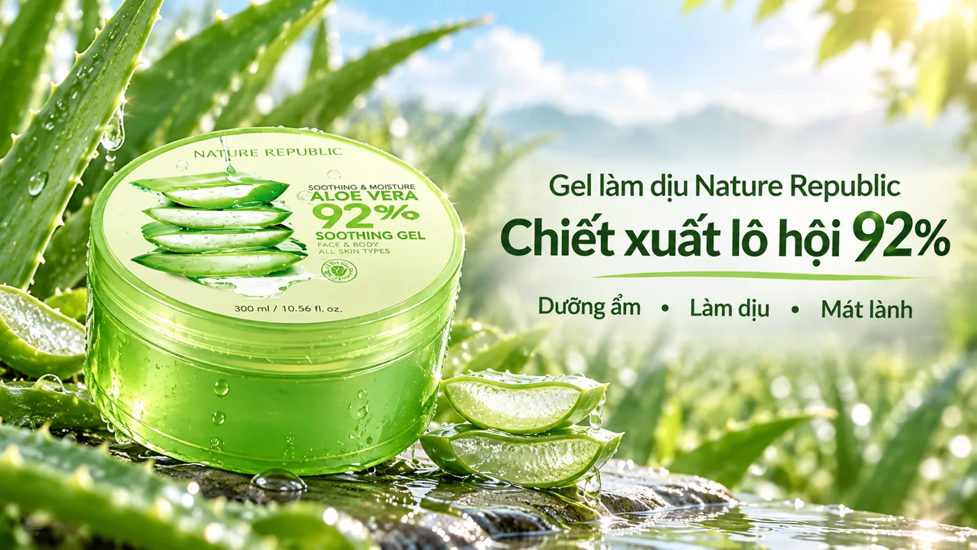 Gel làm dịu Nature Republic Soothing Moisture Aloe 92% - Trải nghiệm thực tế