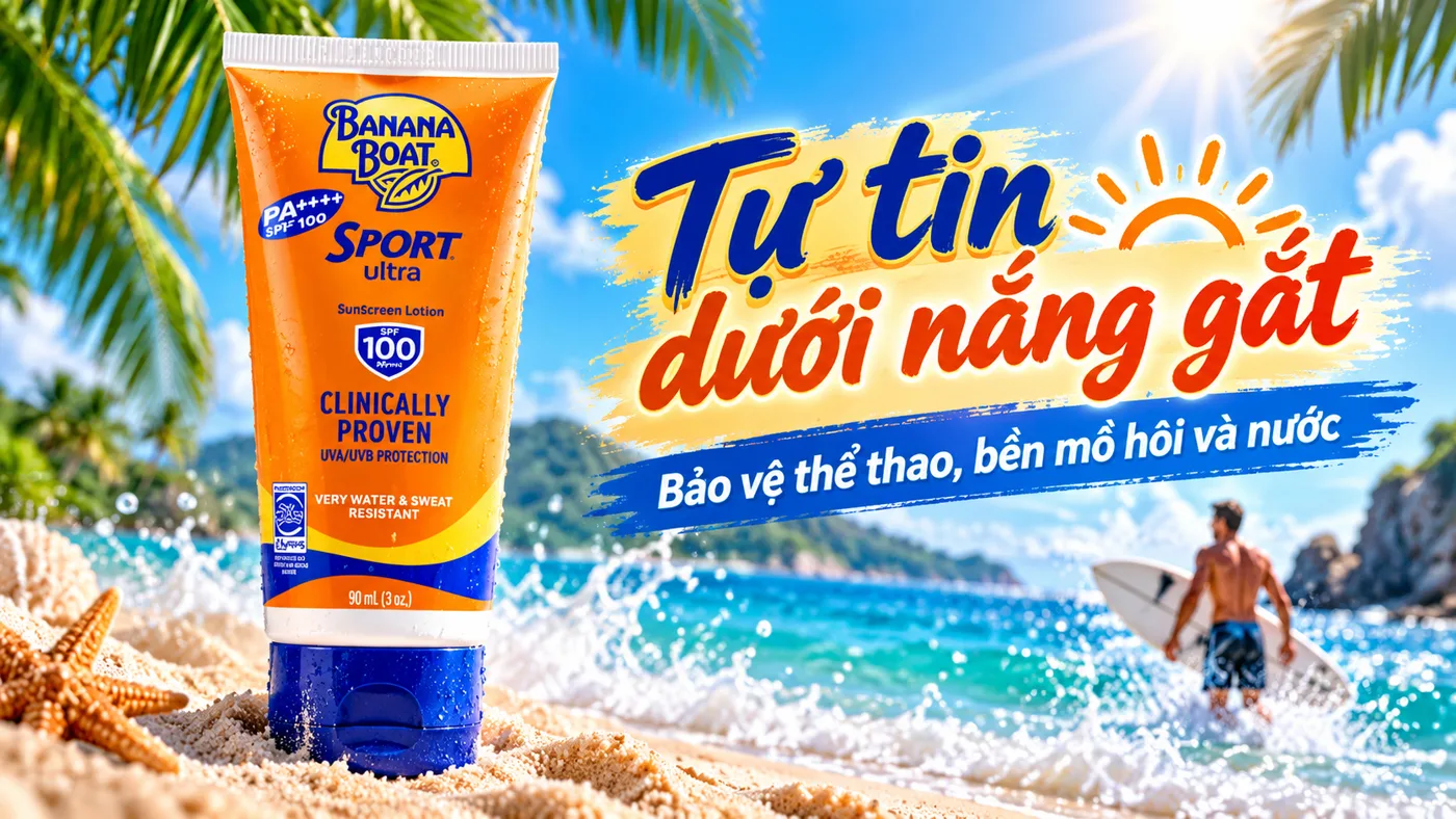 Trải nghiệm thực tế kem chống nắng thể thao Banana Boat Sport Ultra SPF110