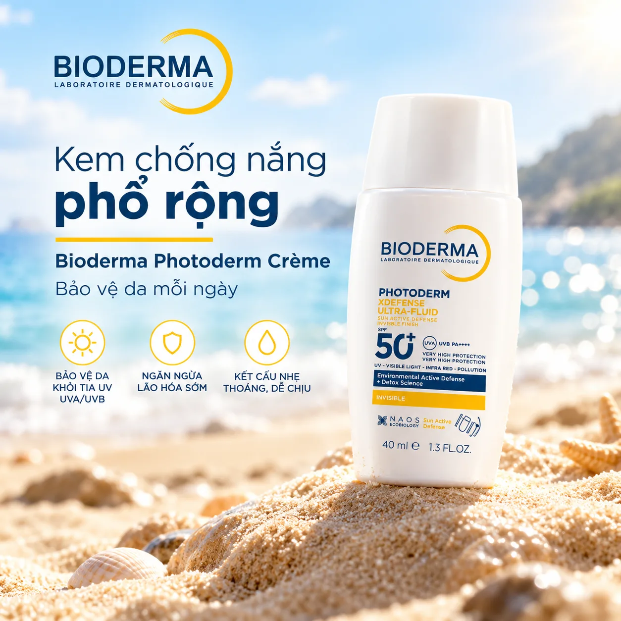 Kem Chống Nắng Bioderma Photoderm Crème SPF50+