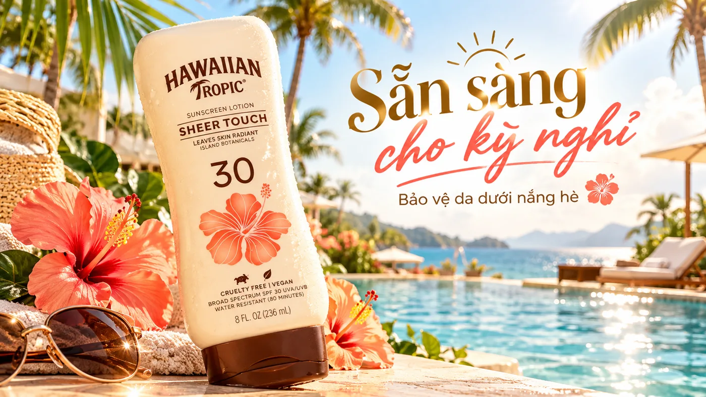 Trải nghiệm kem chống nắng da mặt Hawaiian Tropic Zero-Gravity Facial Sunscreen