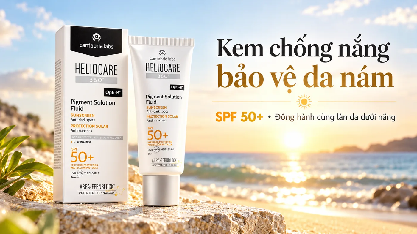 Kem chống nắng Heliocare 360 Pigment Solution Fluid SPF50+ - Trải nghiệm thực tế