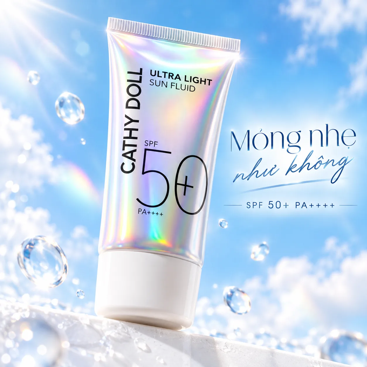 Kem Chống Nắng Không Dầu Oxybenzone-Free SPF50