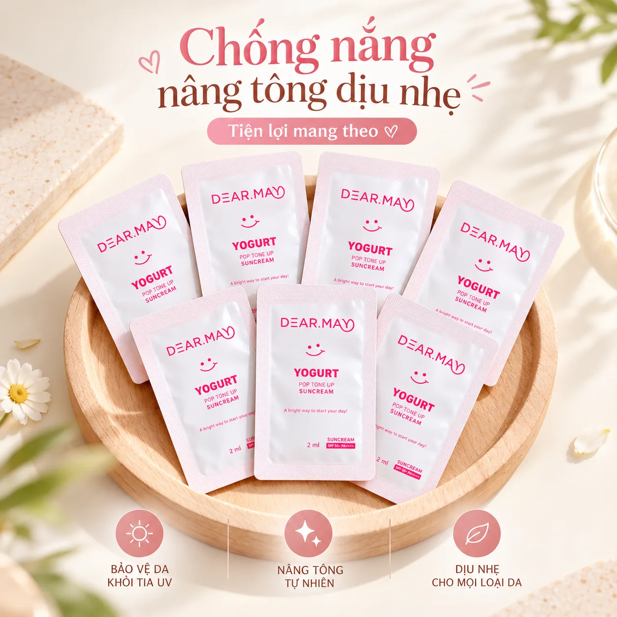 Gói Mini Chống Nắng Định Lượng Chuẩn 2ml SPF50+
