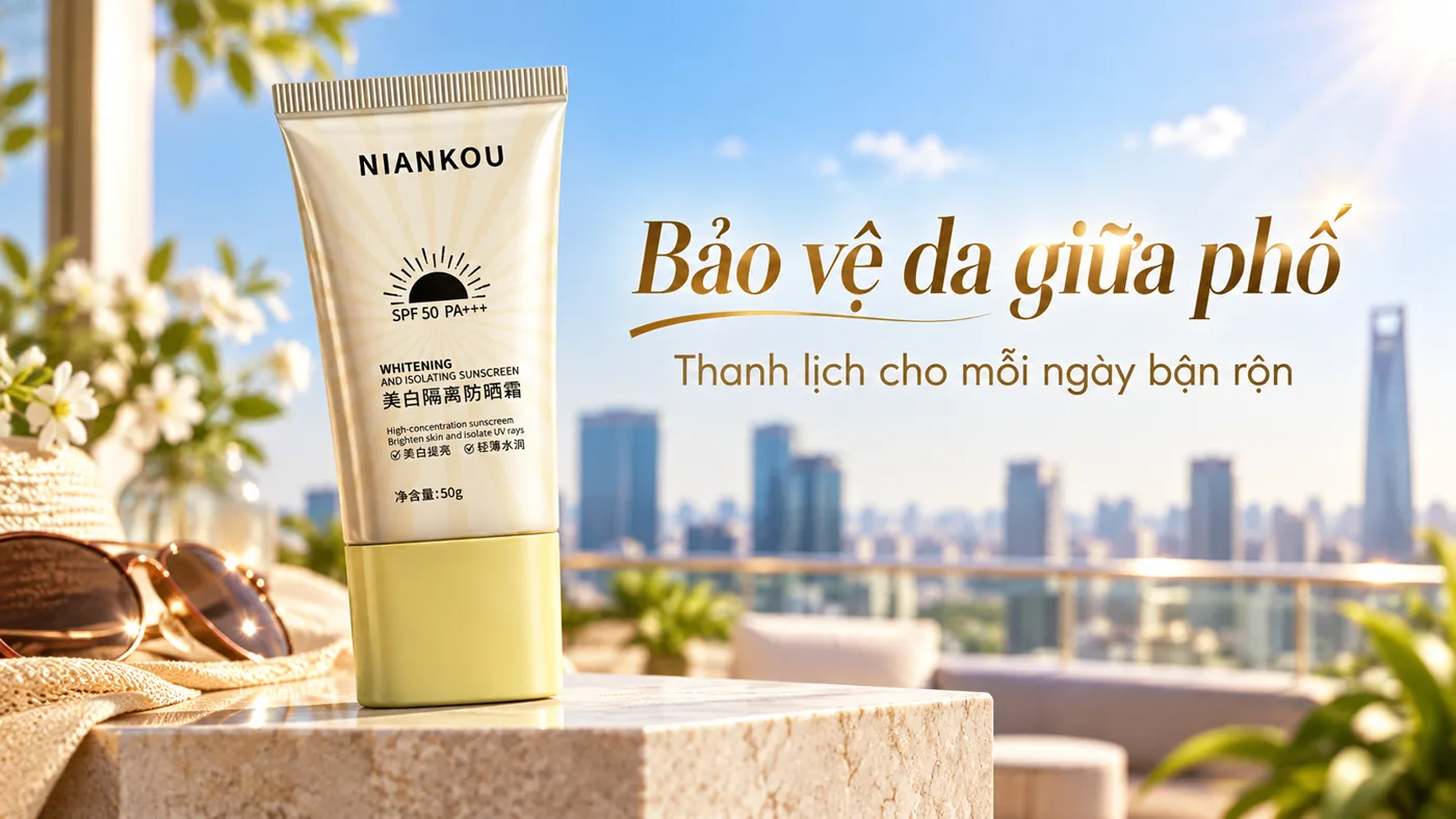 Trải nghiệm kem chống nắng Nianko Whitening Isolation Sunscreen