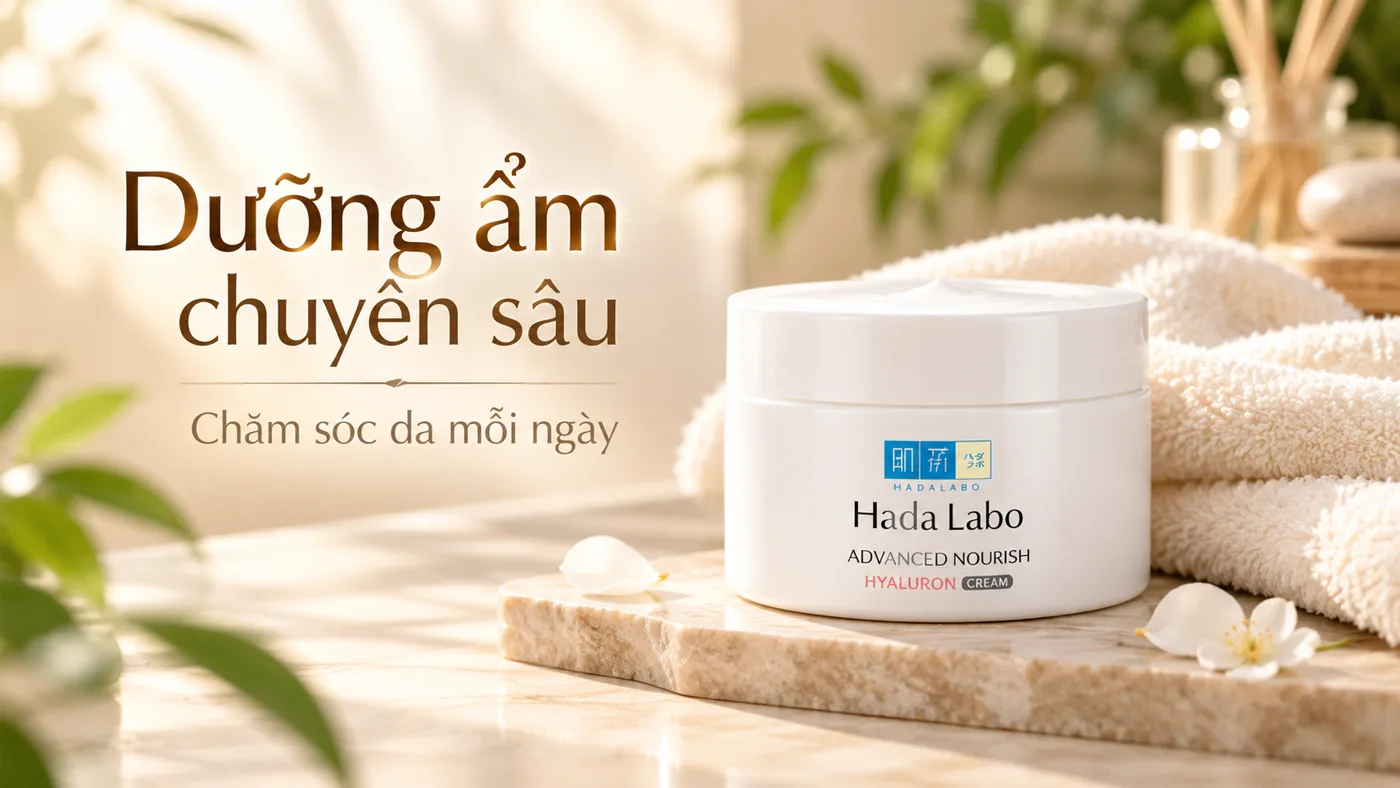 Kem dưỡng ẩm chuyên sâu Hada Labo Advanced Nourish - Minh họa cơ chế hoạt chất sinh học