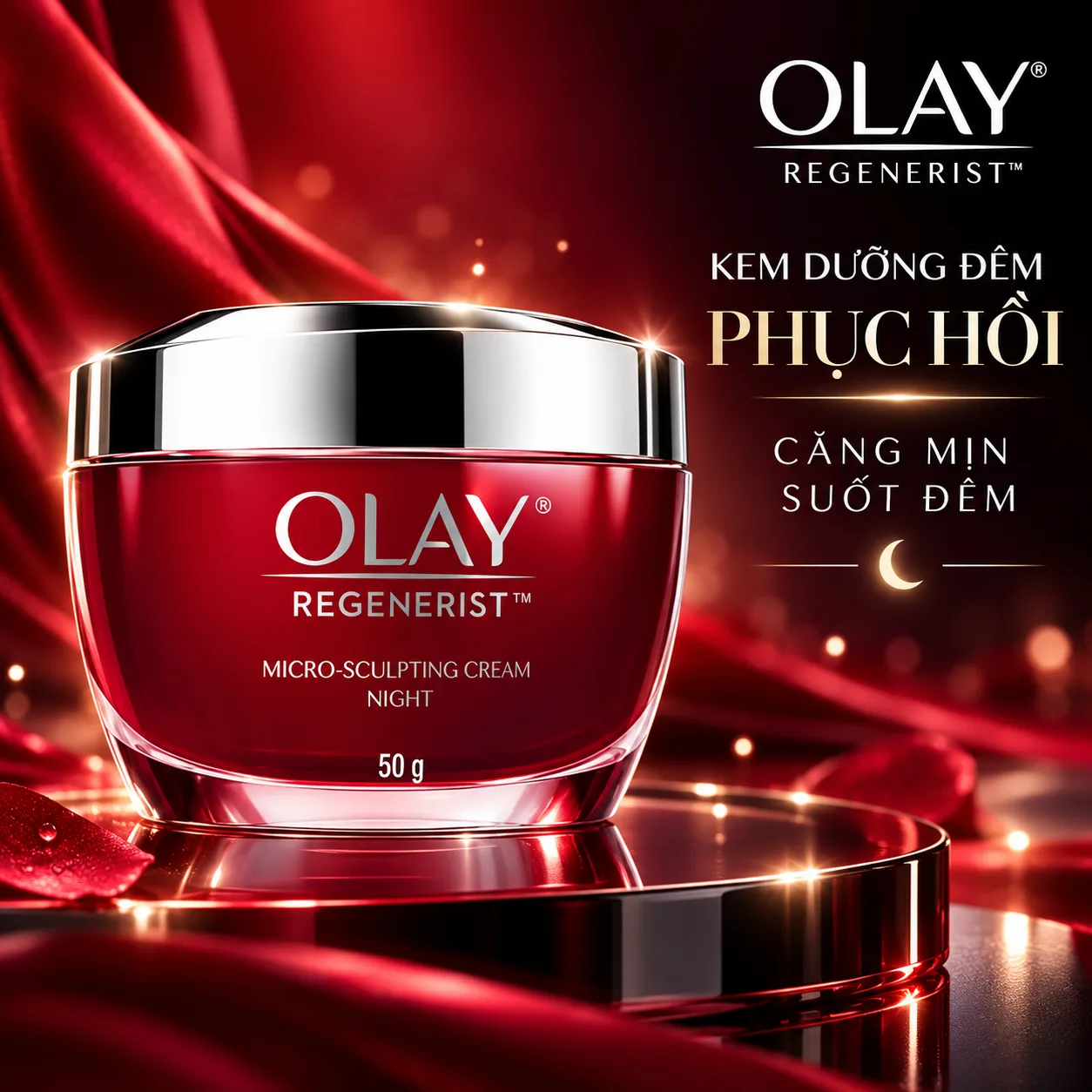 Review Kem Dưỡng Đêm Olay Regenerist Micro-Sculpting: Nâng Cơ Săn Chắc Da