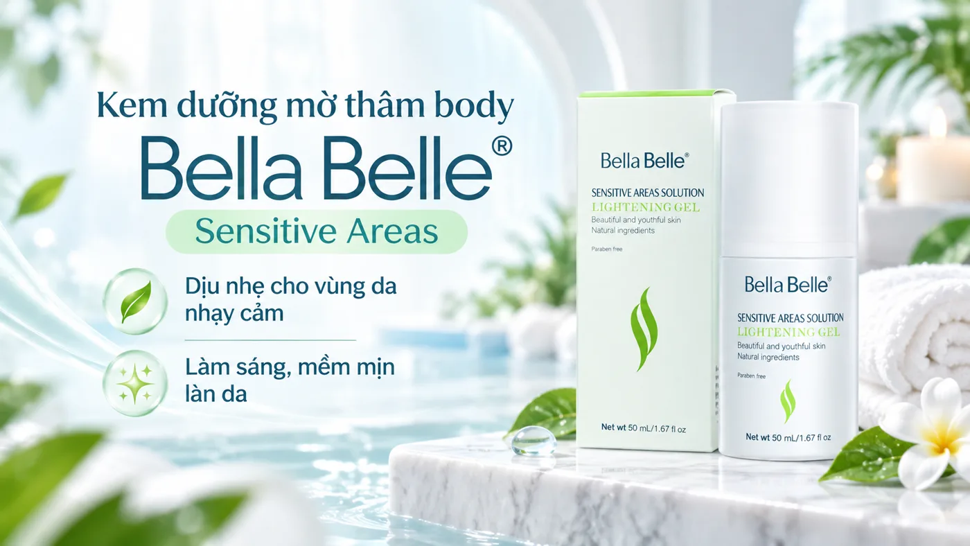 Kem dưỡng mờ thâm body Bella Belle Sensitive Areas - Trải nghiệm thực tế