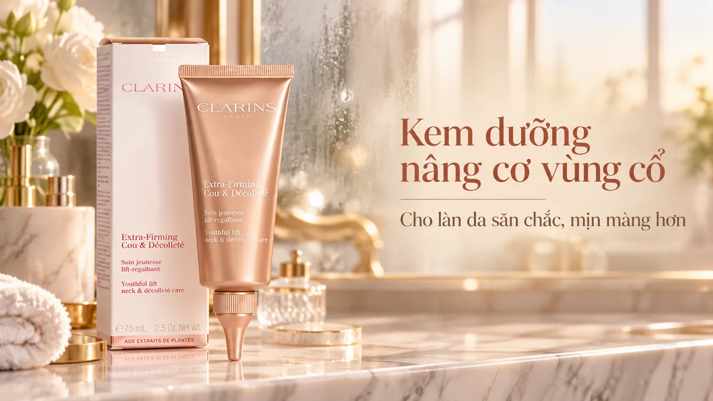 Kem dưỡng nâng cơ vùng cổ Clarins Extra-Firming Neck Cream - Trải nghiệm thực tế