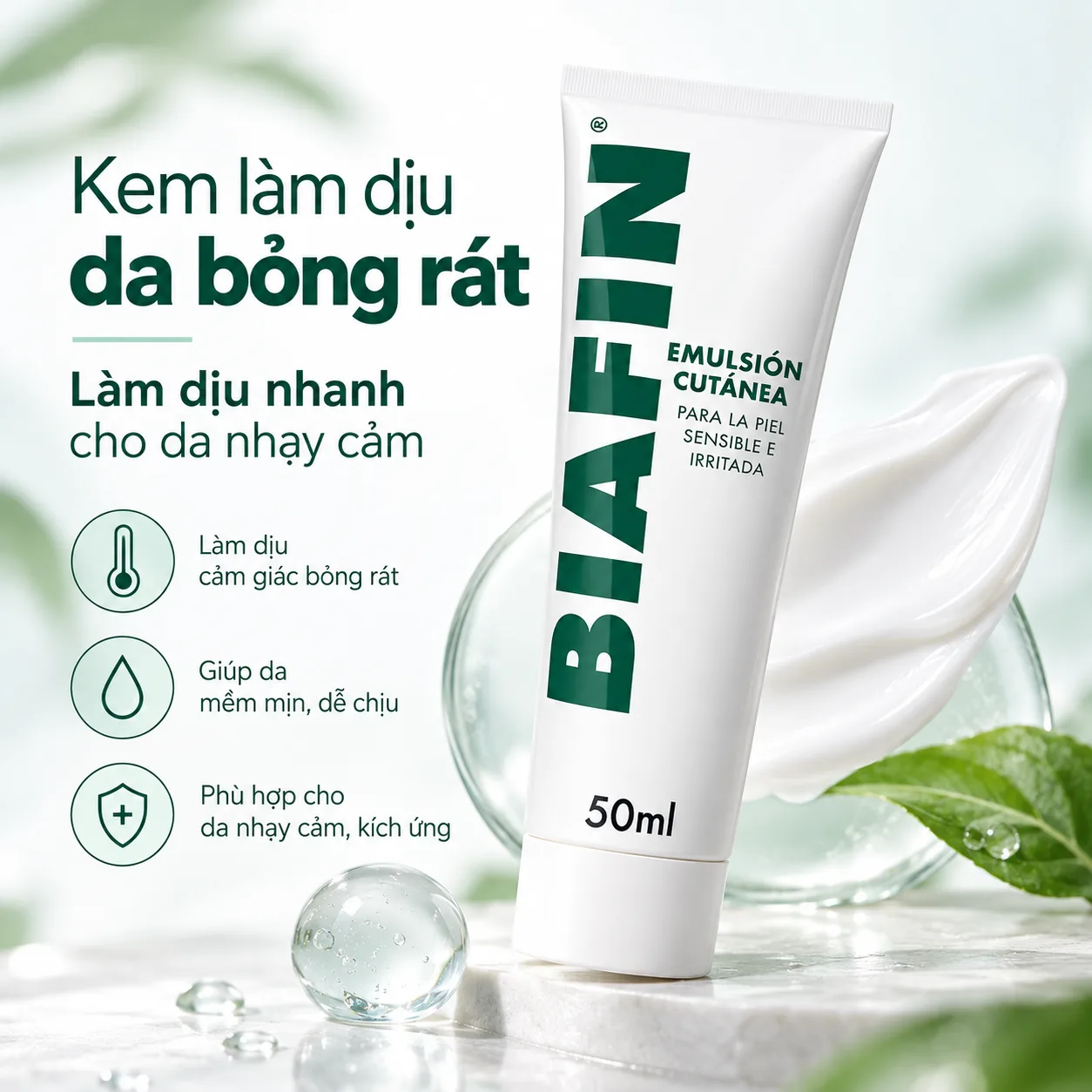 Kem Bỏng Rát Biafine Emulsion