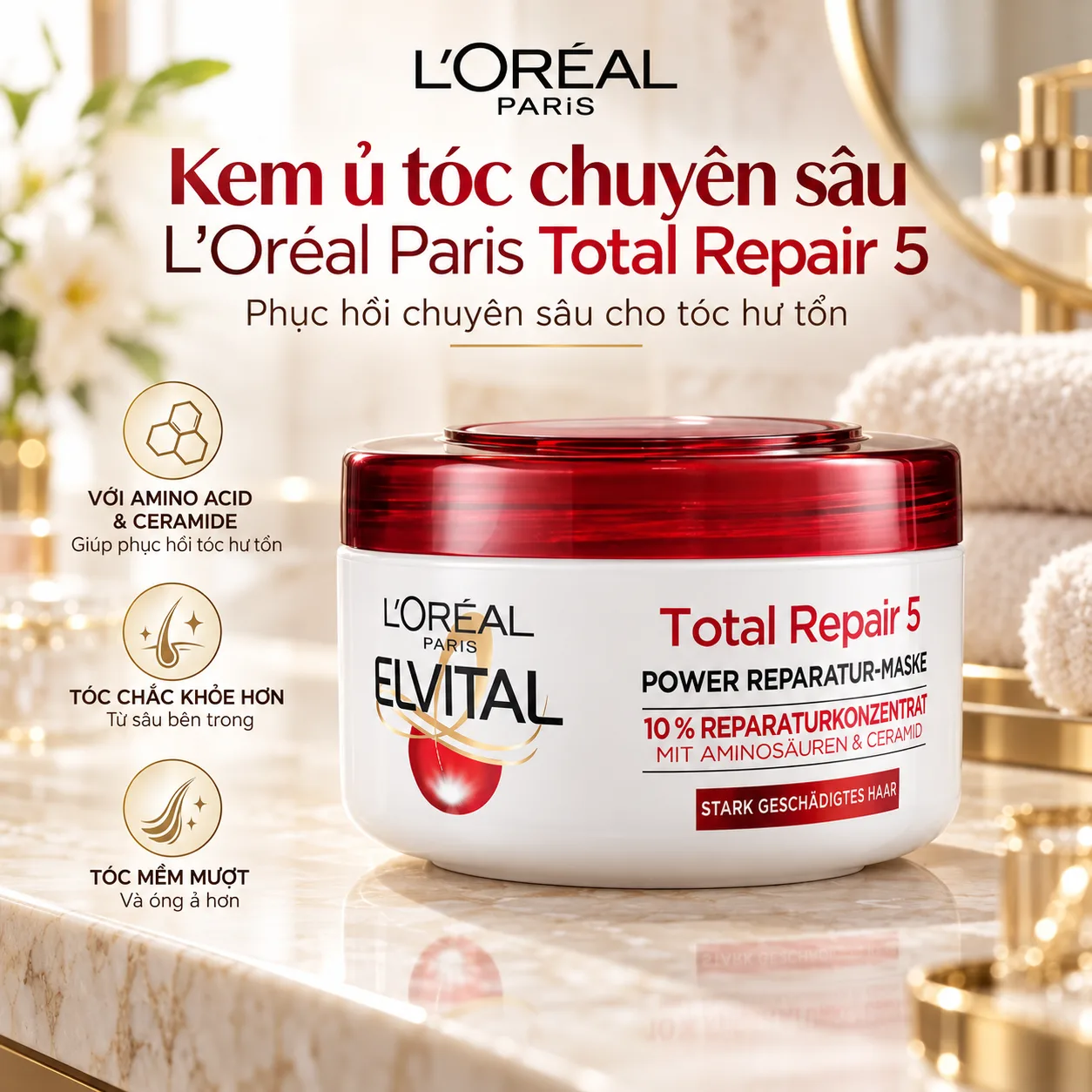 Kem Ủ Tóc L'Oreal Paris Total Repair 5