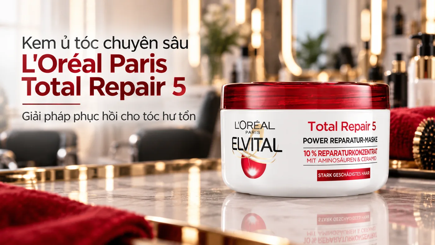 Kem ủ tóc chuyên sâu L'Oreal Paris Total Repair 5 - Trải nghiệm thực tế