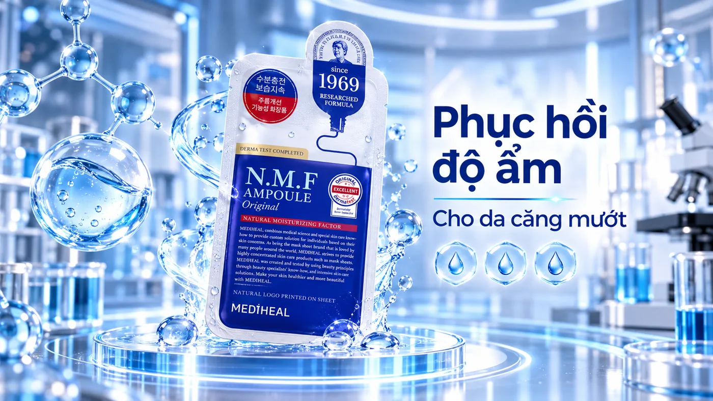 Mặt nạ giấy Mediheal N.M.F Aquaring Ampoule Mask EX - Cơ chế tác động hoạt chất sinh học