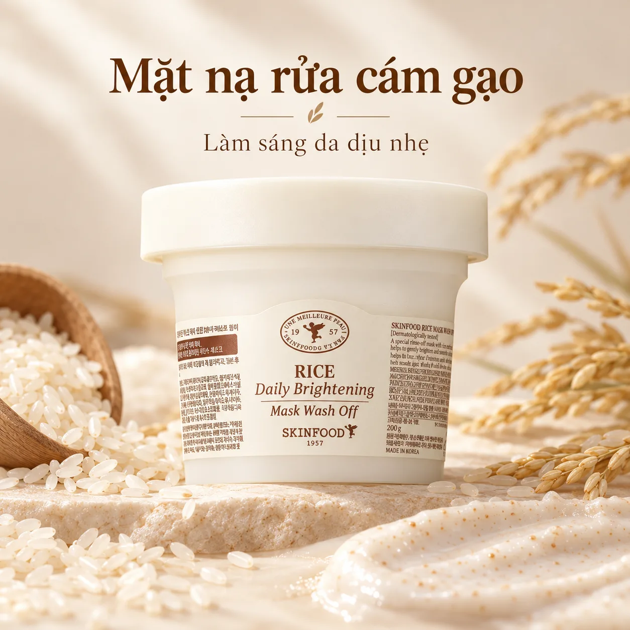 Mặt Nạ Rửa Skinfood Rice Mask Wash Off