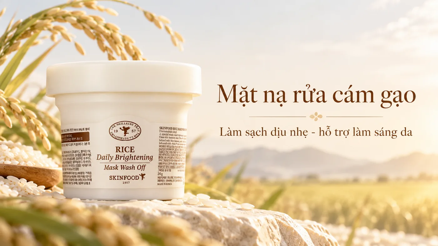 Mặt nạ rửa Skinfood Rice Mask Wash Off - Trải nghiệm thực tế