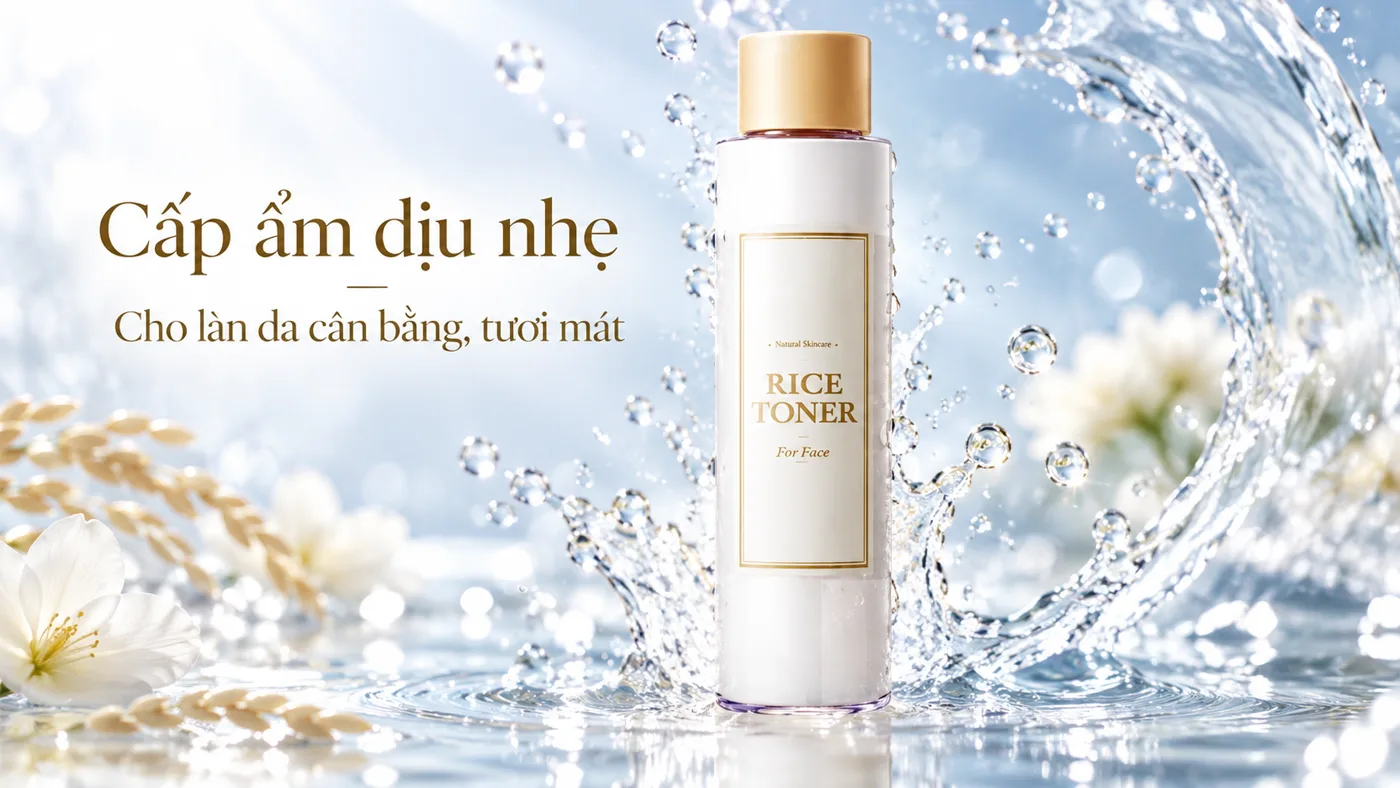 Nước cân bằng I'm from Rice Toner chiết xuất gạo - Minh họa cơ chế hoạt chất sinh học