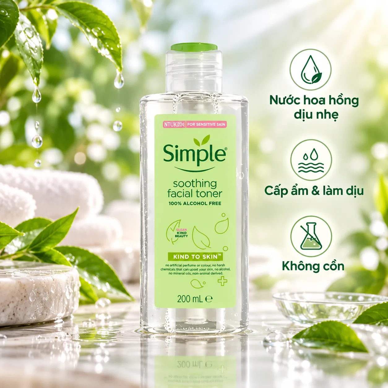 Nước Hoa Hồng Simple Soothing Facial Toner