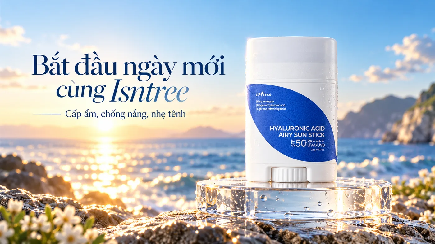 Trải nghiệm căng bóng sáp chống nắng Hyaluronic Acid Sun Stick