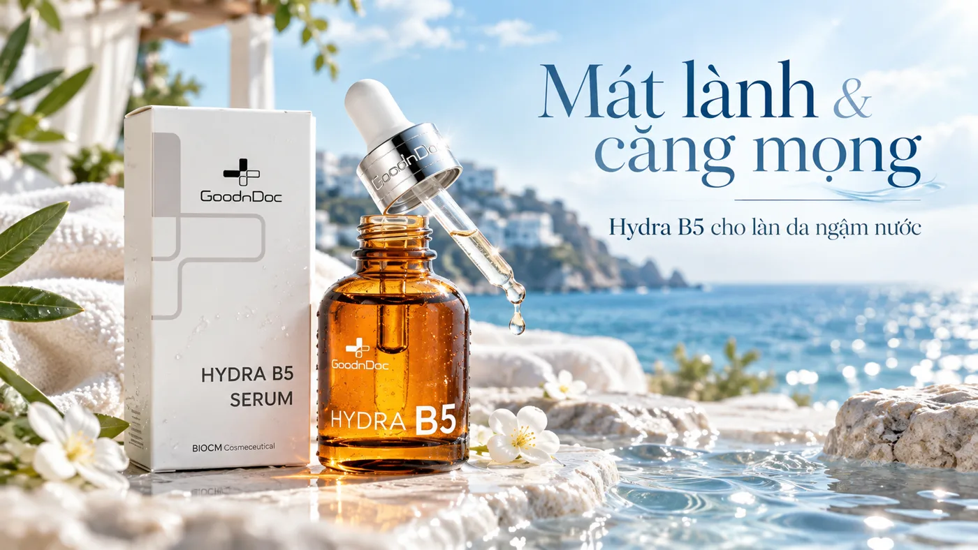 serum goodndoc hydra b5 - Minh họa cơ chế hoạt chất sinh học (GoodnDoc)