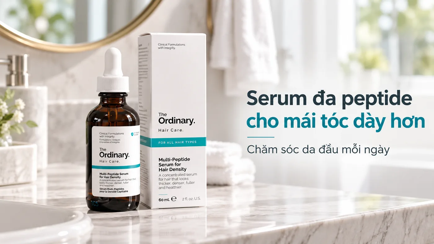 Serum mọc tóc The Ordinary Multi-Peptide Hair Density - Trải nghiệm thực tế