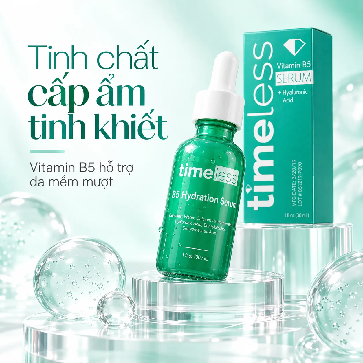 serum timeless vitamin b5 - Trải nghiệm làm dịu và cấp ẩm (Timeless Skin Care)