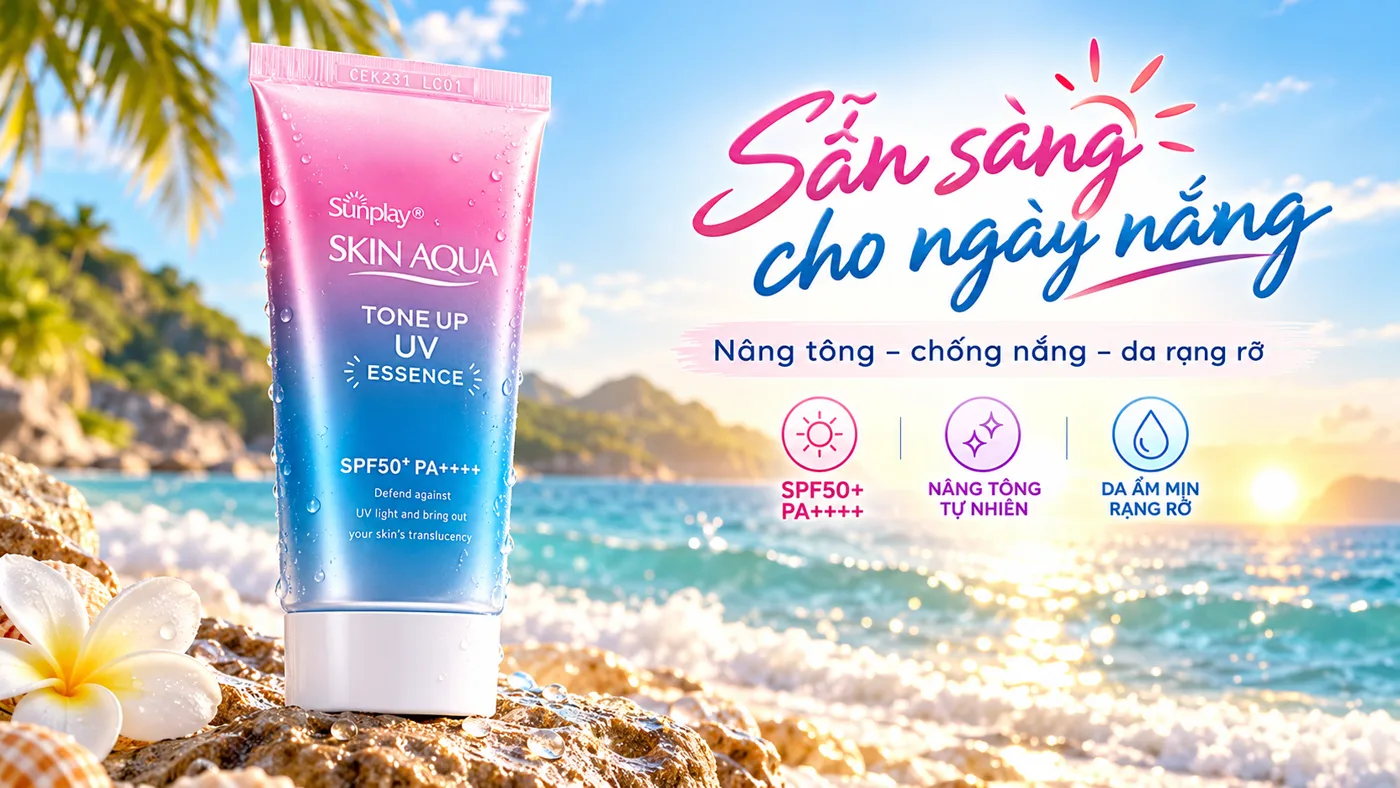 Sữa chống nắng nâng tông Sunplay Skin Aqua Tone Up UV Milk - Trải nghiệm thực tế