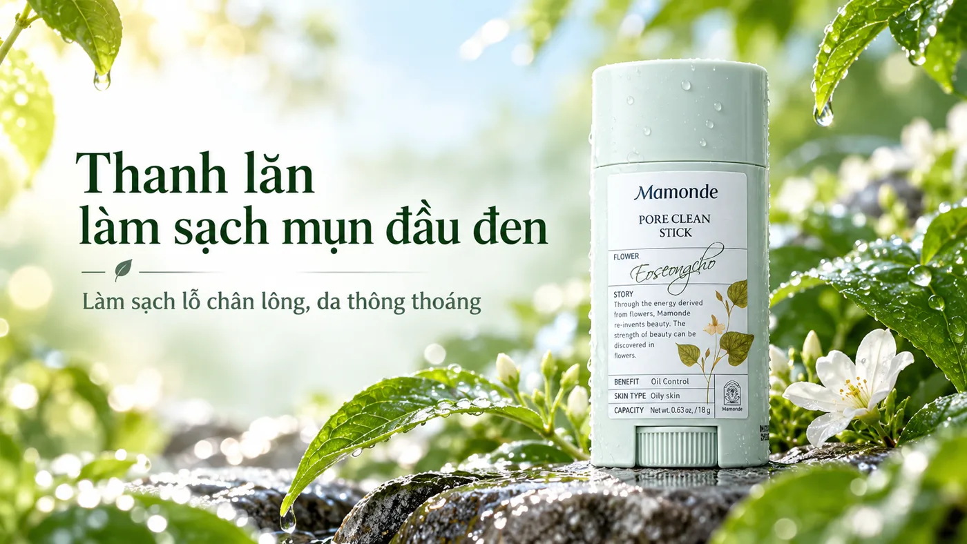 Thanh lăn mụn đầu đen Mamonde Pore Clean Stick - Trải nghiệm thực tế