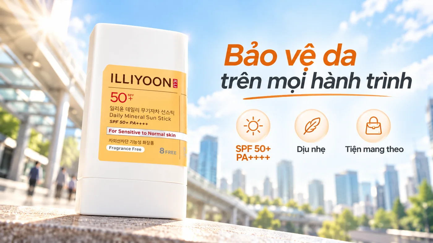 Trải nghiệm lăn dịu nhẹ thỏi sáp chống nắng ILLIYOON Mild SunStick