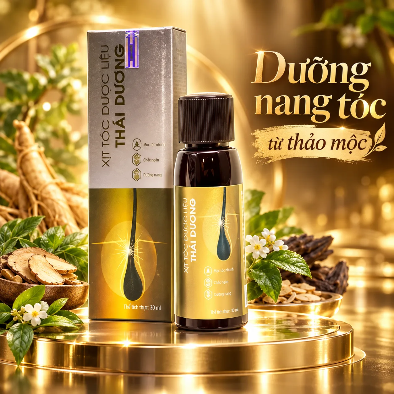 Review Tinh Chất Mọc Tóc Thái Dương: Dưỡng Nang Chắc Khỏe