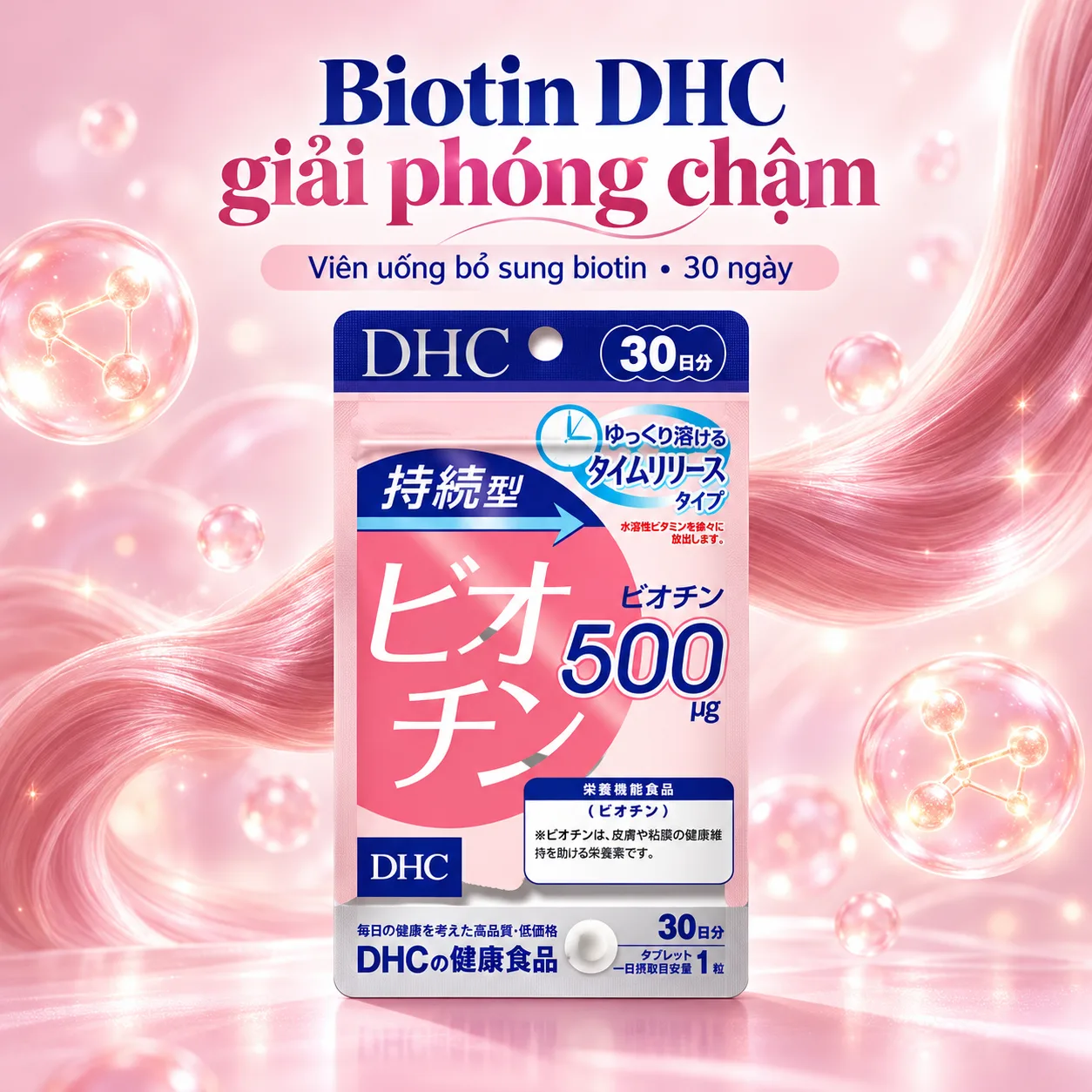 Viên Uống DHC Biotin Giải Phóng Chậm