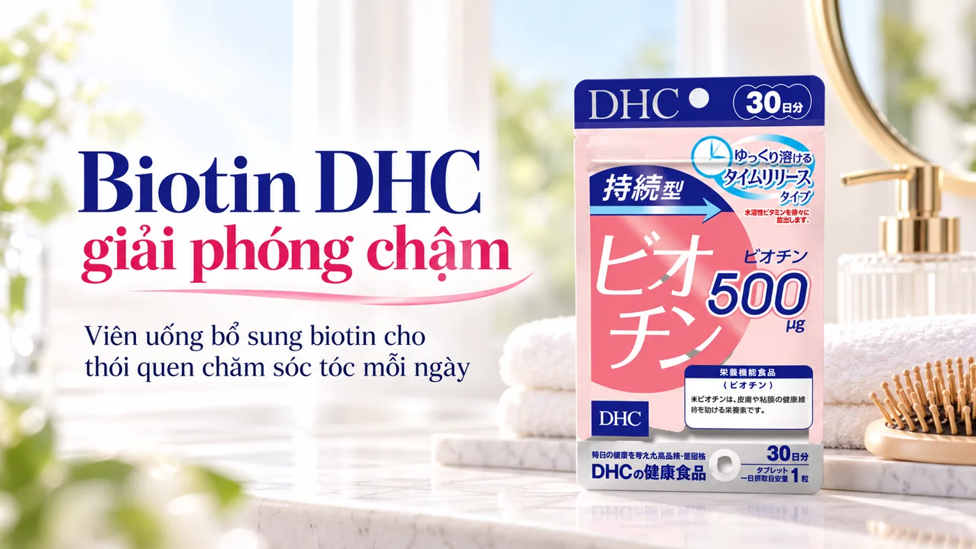 Viên uống DHC Biotin giải phóng chậm - Trải nghiệm thực tế
