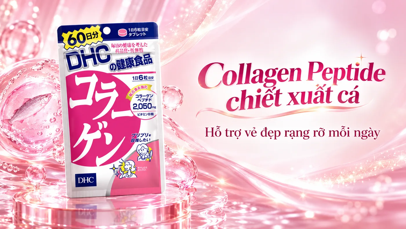 Viên uống DHC Collagen Peptide - Trải nghiệm thực tế