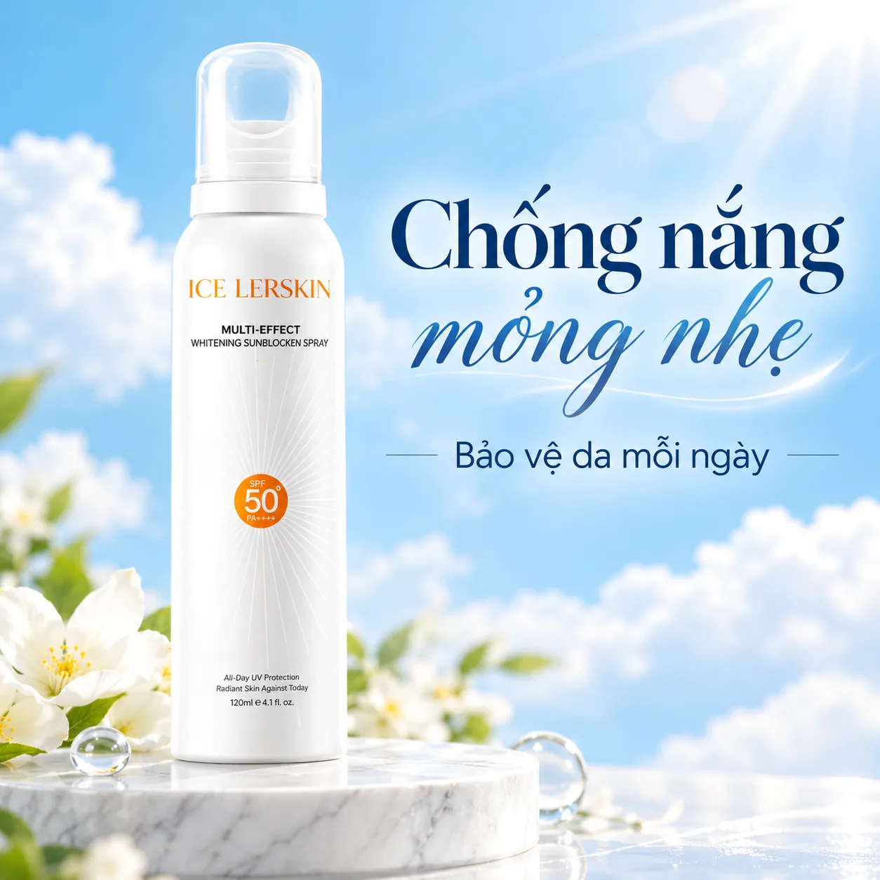 Xịt Chống Nắng ICELER Crystal Mist SPF50+