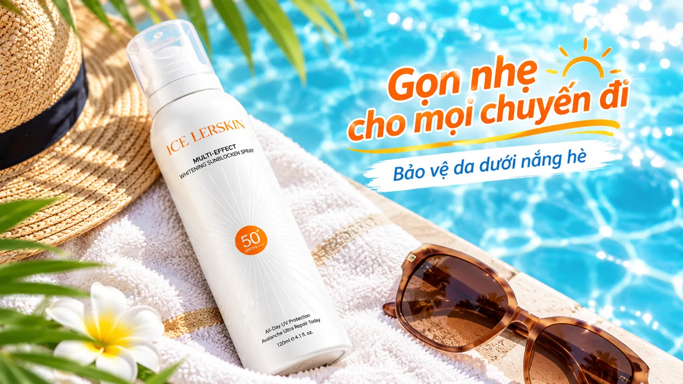 Trải nghiệm phun sương mát lạnh xịt chống nắng ICELER Crystal Mist