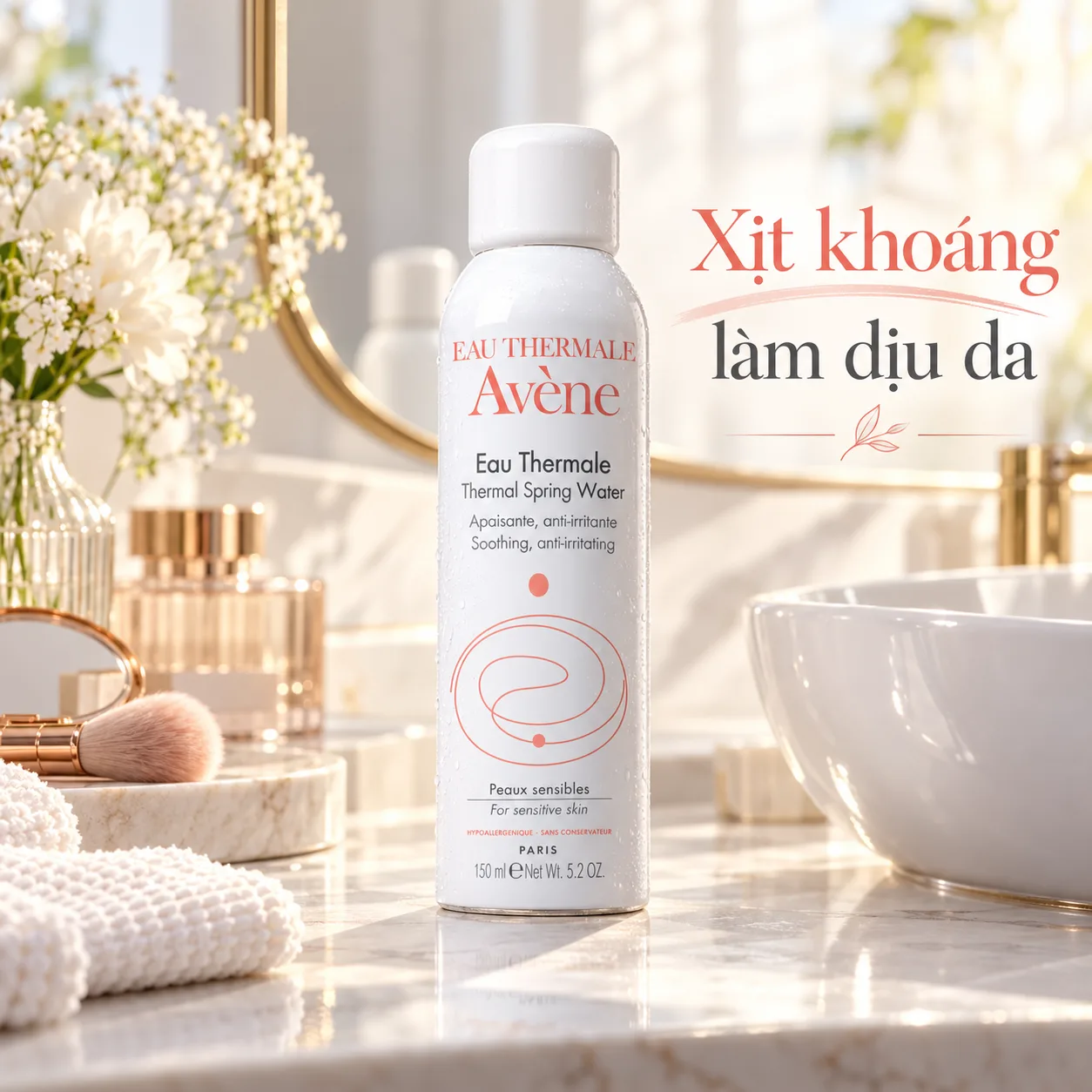 xịt khoáng avene - Trải nghiệm làm sạch và làm dịu (Eau Thermale Avène)